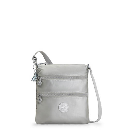 Sac Mini Kipling Keiko Metallic Crossbody Argent | FR 1882FD